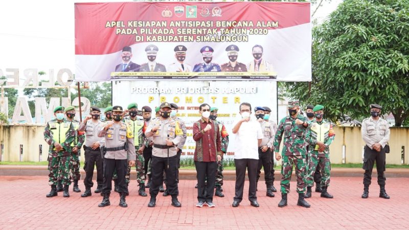 Waspadai Bencana Alam, Polres Simalungun Gelar Apel Aman Nusa II TOBA 2020