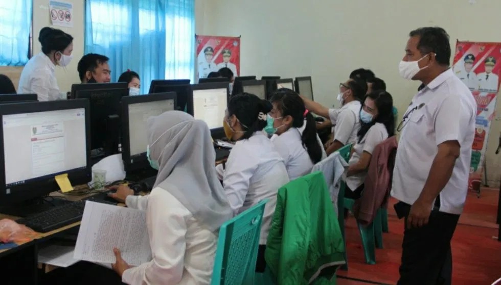 Pelaksanaan Ujian Sekolah di SMAN 1 Kurun diikuti oleh 235 peserta didik