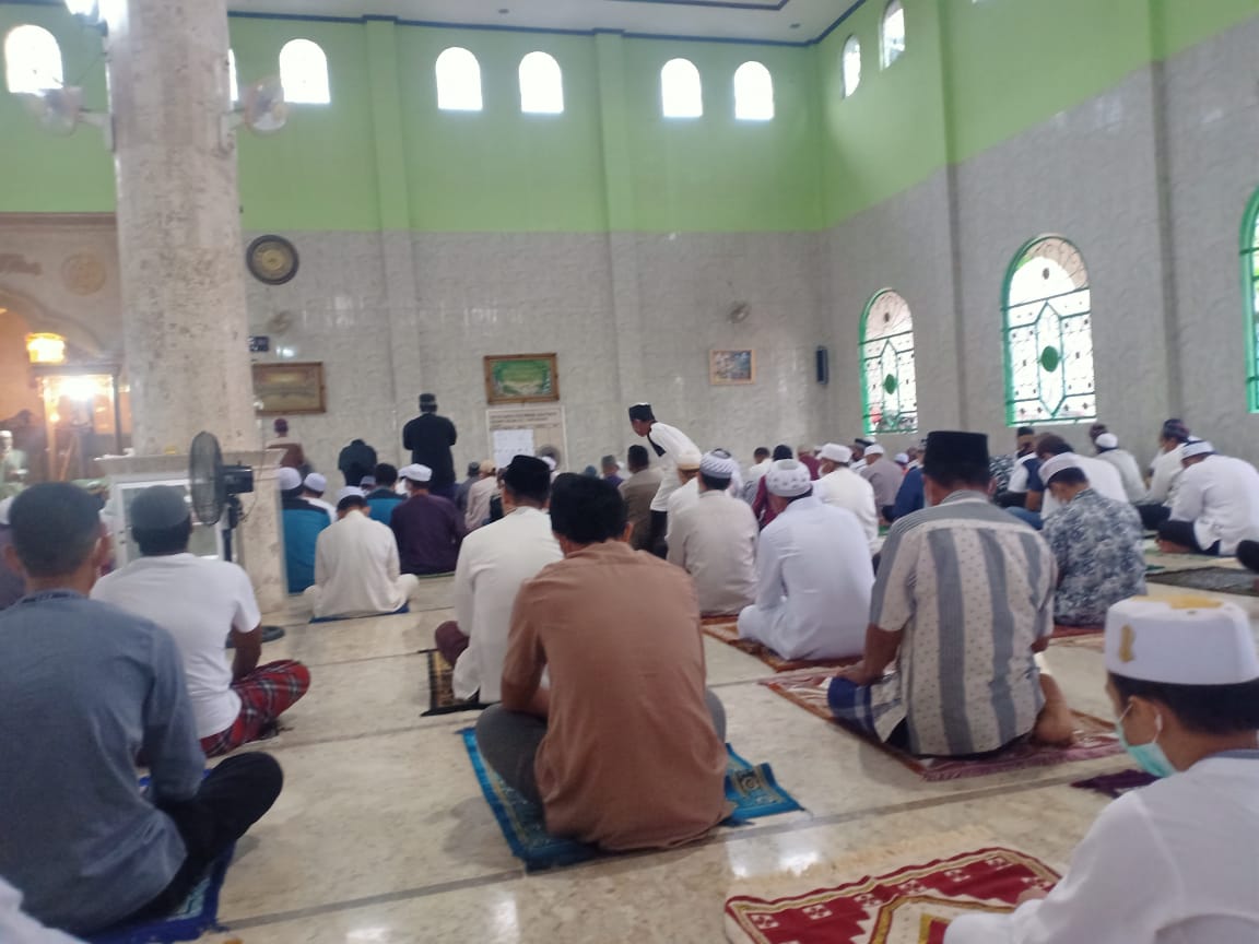 Solat Idul Fitri 1442 H. Masjid Al-Ukhuwah, Indahnya Saling Memaafkan.