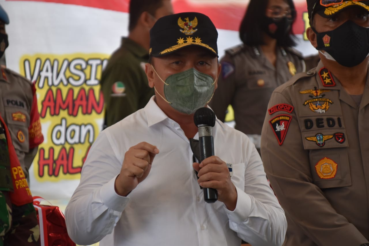 Gubernur Kalteng H. Sugianto Sabran, Kabupaten Barito Selatan Akhir Desember 2021 Vaksinasi Capai 70 Persen