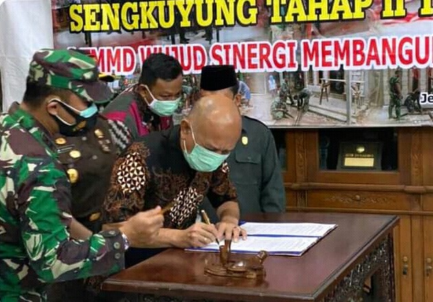 Progam TNI Manunggal Membangun Desa (TMMD) Sengkuyung Tahap  II Ta 2021