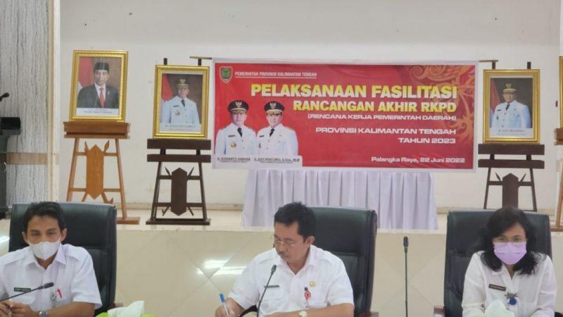 Bappedalitbang Prov. Kalteng menggelar fasilitasi rancangan akhir RKPD Provinsi Kalimantan Tengah tahun 2023
