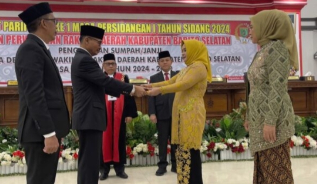 25 Anggota DPRD Barito Selatan Periode 2024-2029 Dilantik, Ir.H.M. Farid Yusran, MM dan Ideham Pimpin Sementara