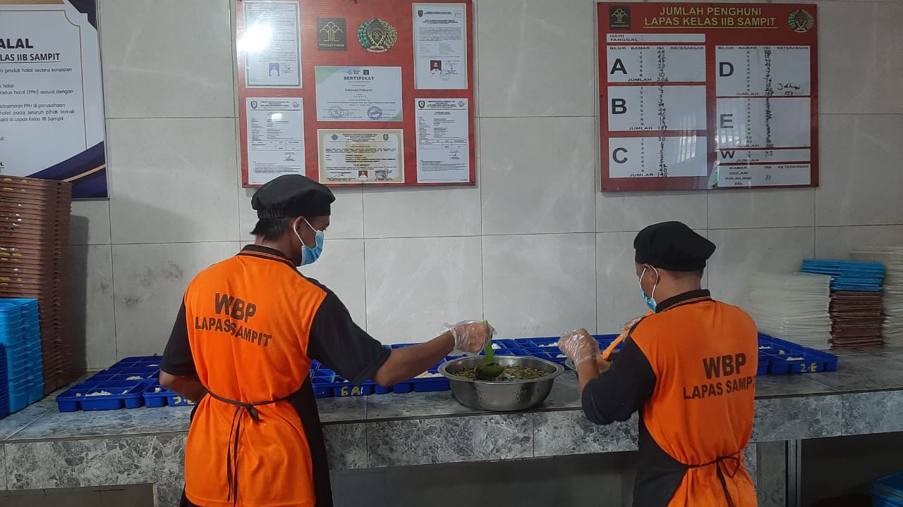 Lapas Sampit Pastikan Makanan Warga Binaan Pemasyarakatan (WBP) Tersaji dengan Baik