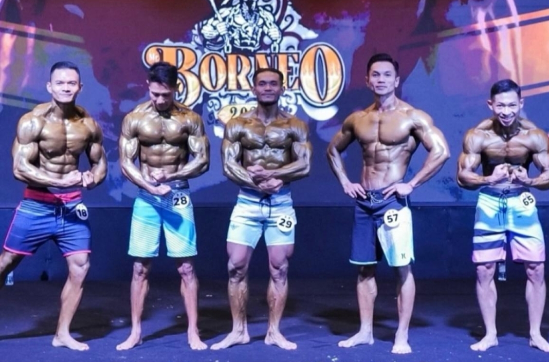 Dalam Event Mr Borneo Body building & PhysiqueAtlet PBFI Kota Palangka Raya Josep Murphy Yunardi Raih Juara 1 dan 3