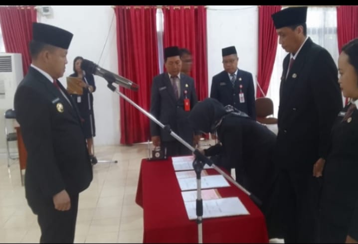 Pj Bupati Barsel Lantik 18 Pejabat di Lingkup Pemkab Barsel, Berpedoman pada UU ASN