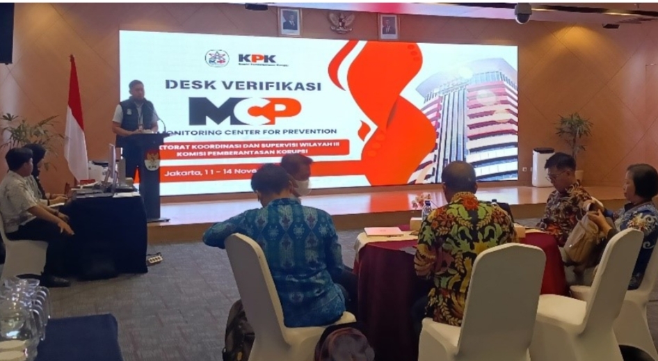 Inspektur Daerah Prov. Kalteng Ikuti Desk Verifikasi MCP di KPK-RI