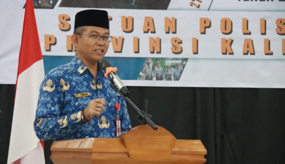 Plh Sahli Gubernur Bidang Pemkumpol Akhmad Husain Buka Rakor Satpol PP se-Kalteng