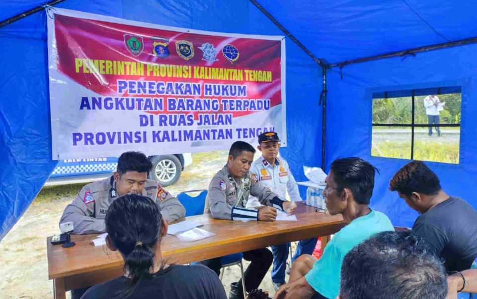 Dishub Prov. Kalteng Laksanakan Gakkum Angkutan Barang di Ruas Jalan Nasional 